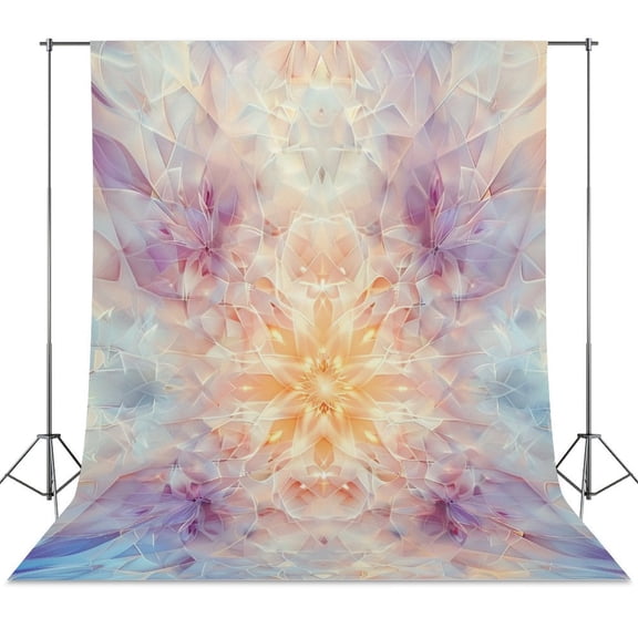Kaleidoscope Mandala Colorful Floral Boho Spring Backdrop Backdrops for Photography Photo Background Nature Scenery Banner