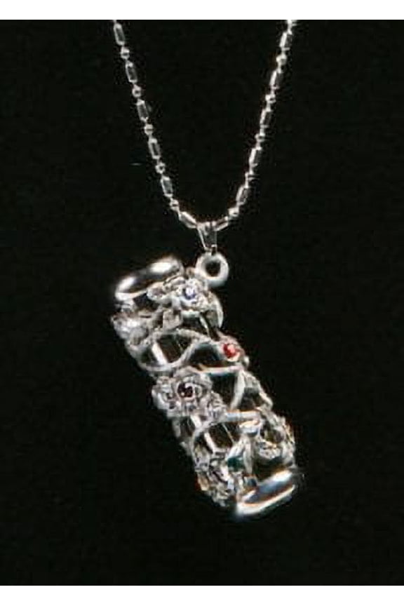 Kaleidoscope Necklace with Hanging Loop.Antique Finish Kaleidoscope necklace