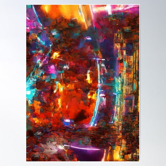 Kaleidoscope Of Emotions Poster Wall Art, Modern Wall Decor For Living Room Bedroom, 24x36 UNFRAMED