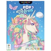 Kaleidoscope Pop Velvet - Magical Unicorns - Creative Coloring, 32 Pages of Texture Accented Mythical Designs, Perforated Sheets, Kids-Teens-Adults