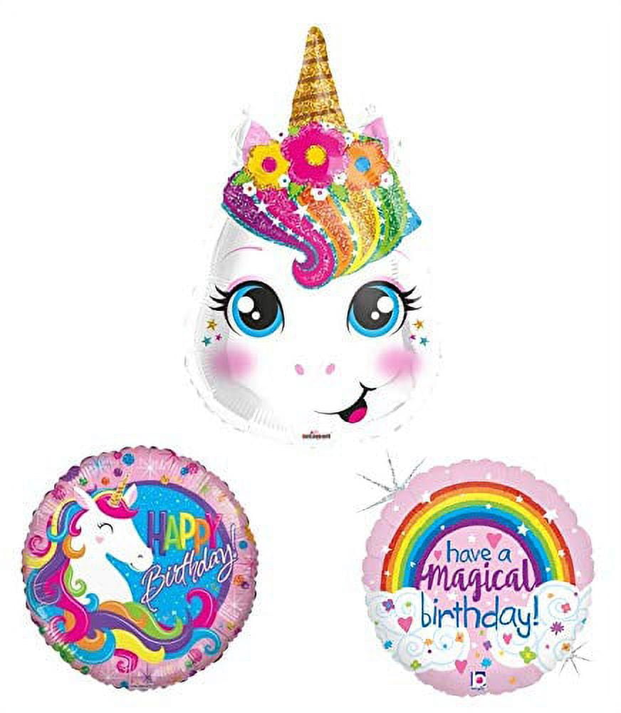 Magical Unicorn Party Hanging Spirals - 24 Pack Princess Theme Decorations