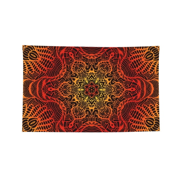 Kaleidoscope Vintage Psychedelic Trippy Four Hole Decorated Banner Flag for Garden Yard Home Decoration Indoor Outdoor 2x3 Ft