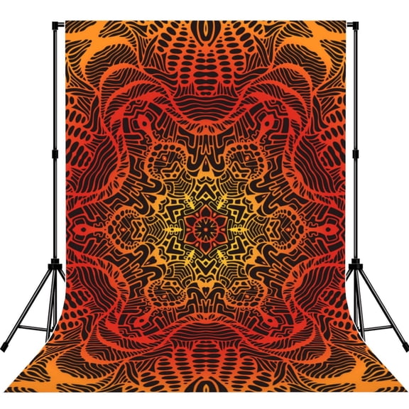 Kaleidoscope Vintage Psychedelic Trippy Photography Backdrop 5x7Ft Background for Photo Studio Video Recording Birthday Party Wedding Home Decor