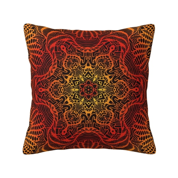 Kaleidoscope Vintage Psychedelic Trippy Throw Pillow Covers 18x18 Inch Decorative Case Cushion Pillowcase for Couch Sofa Bed Bedroom Living Room