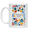 thumbnail image 1 of Kaleidoscope of Everyday Objects - Home Decor Enthusiast - 11 oz Ceramic Coffee Mug, 1 of 3