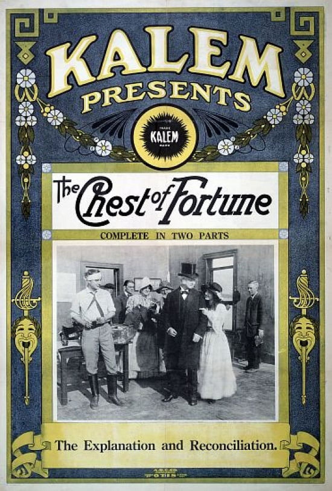 Kalem Presents Chest Of Fortune Vintage Movie Canvas Art - (18 x 24)