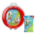thumbnail image 1 of Kalencom 2 in 1 Potette Plus Portable Potty-Toilet Training Seat with 30 Potty Liners Set (Red), 1 of 1