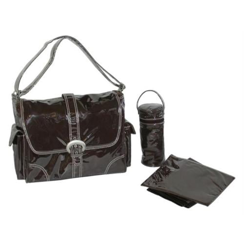 Kalencom Laminated Buckle Bag, Chocolate Corduroy
