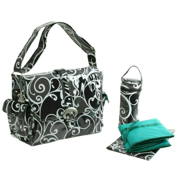 Kalencom Laminated Single Buckle Diaper Bag in Surf