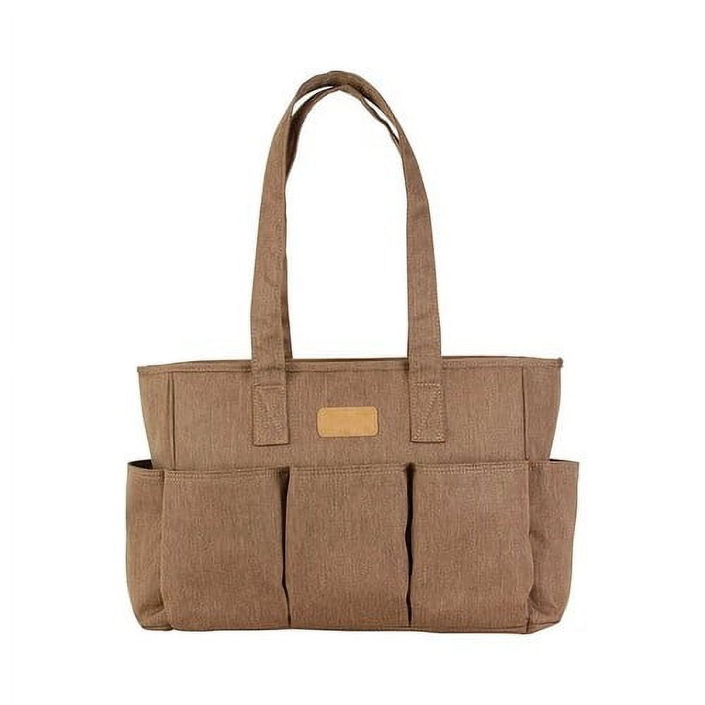 Kalencom Nola Tote Diaper Bag with Changing Pad & Stroller Straps, Toffee