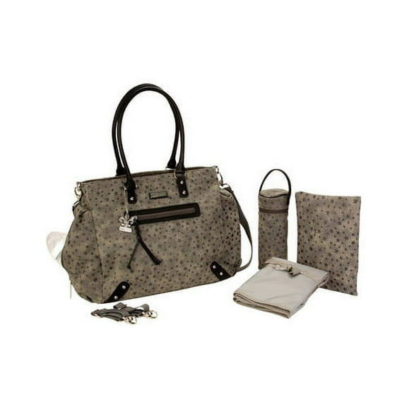 Kalencom Paris Trend-Setter Diaper Bag with Insulated Bottle Holder & Changing Pad, Multi-Color