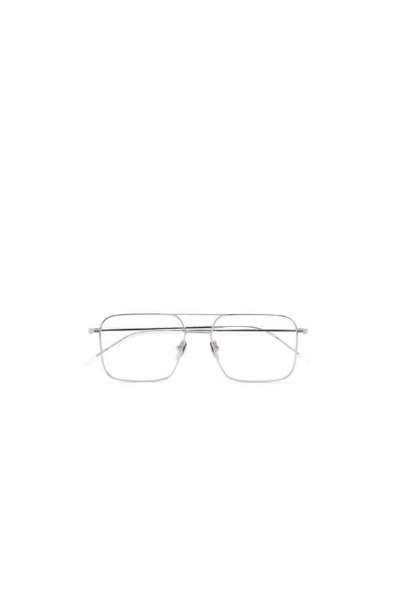 Men's Munger M Minimalist Titanium Rectangular Eyeglasses With Adjustable Nose Pads Silver