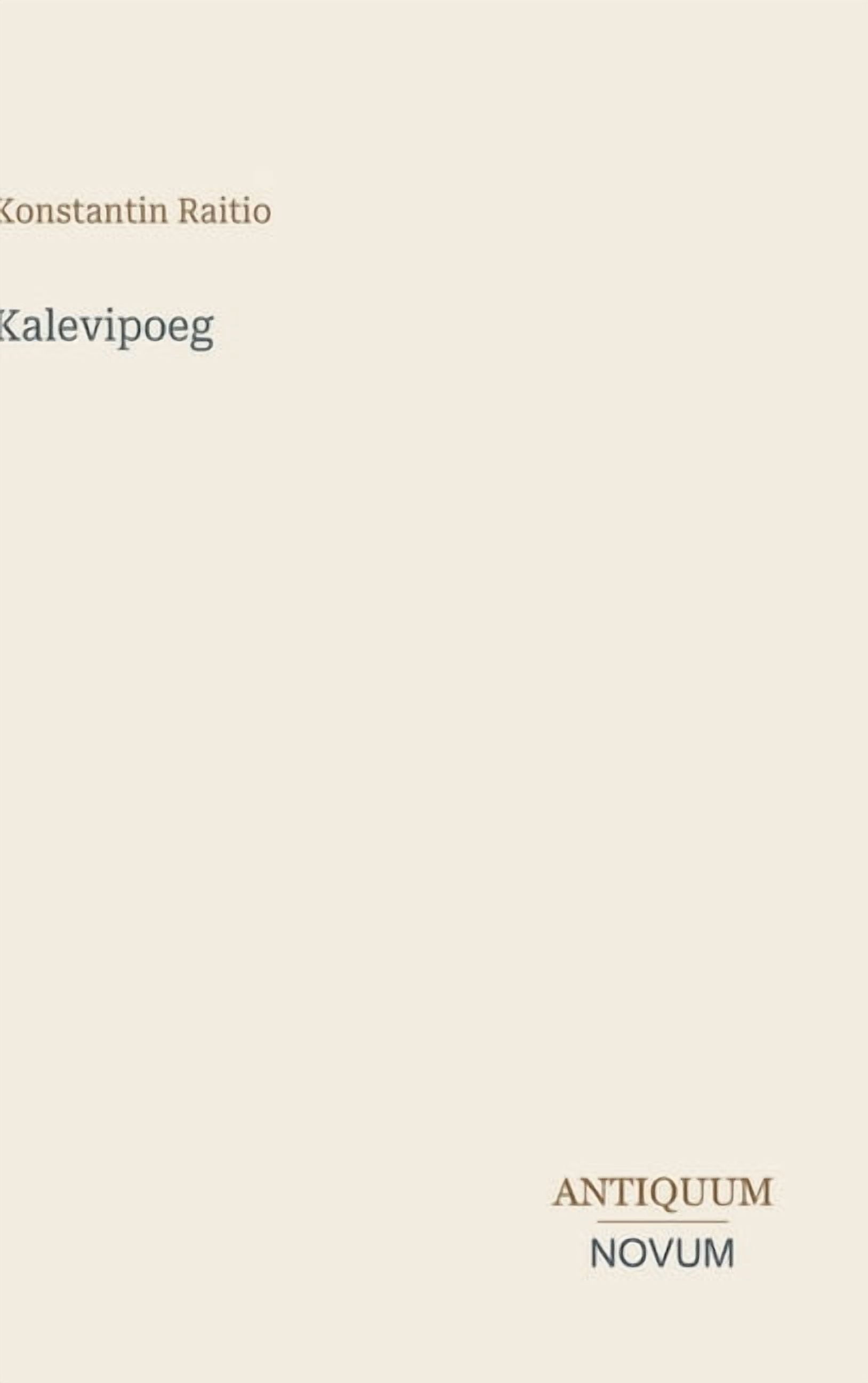 Kalevipoeg, (Hardcover)