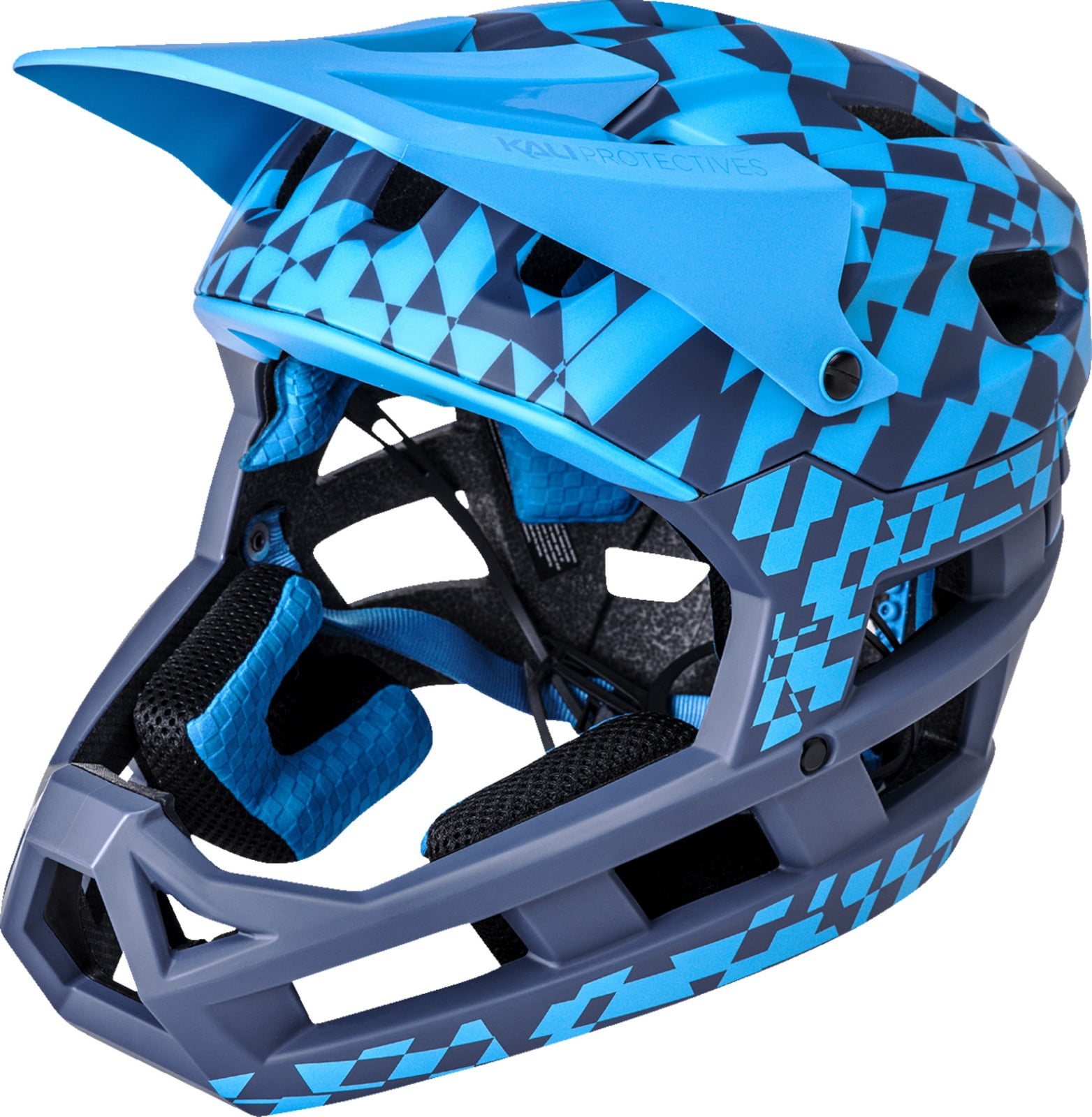 Kali DH Invader LTD Glitch Mountain Bike Helmet Navy Blue XS/MD