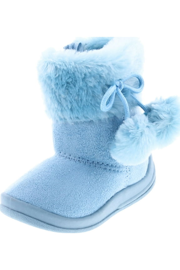 Girls Bany Flat Pom Pom Ankle Boots