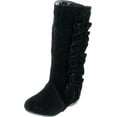 thumbnail image 1 of Kali Footwear Girls Event Jr Faux Suede Ruffle Boots, 1 of 7