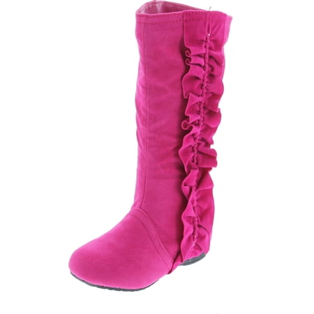 Kali Footwear Girls Event Jr Faux Suede Ruffle Boots