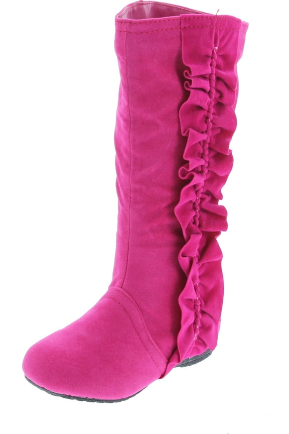 Girls Event Jr Faux Suede Ruffle Boots