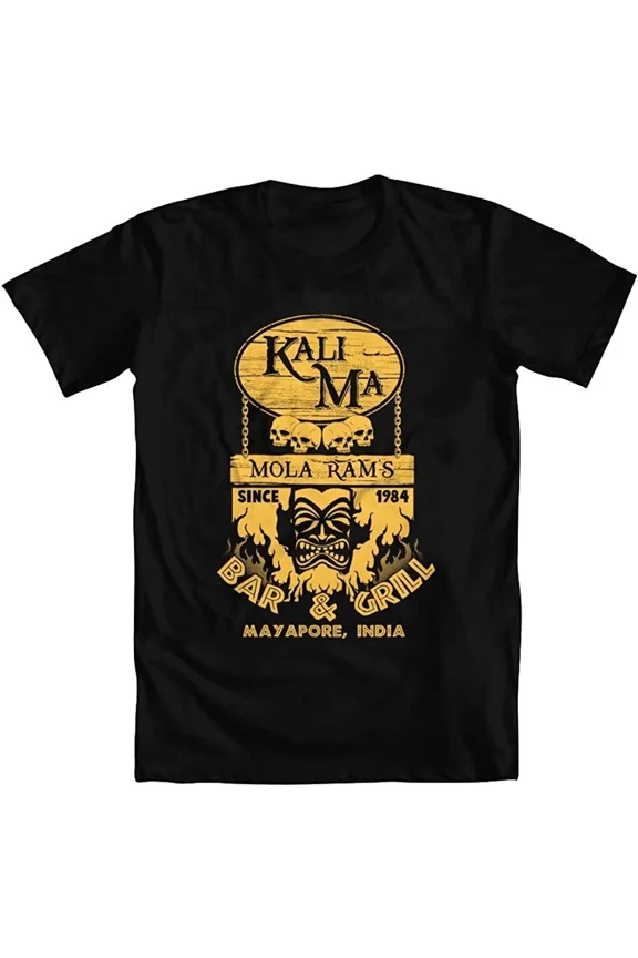 Kali Ma Ram's Bar And Grill Mayapore India Movie T-Shirt EB521, for Men & Women, up to Size 5XL