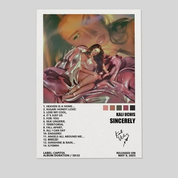 Kali Poster Uchis Sincerely Music Album Cover Posters for Room Canvas Wall Art Bedroom Decor Size 24''x36'' - Postora