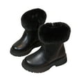 thumbnail image 1 of Kali_Store Toddler Girl Winter Boots Children Ankle Winter Shoes Sports Girls Snow Boots(Black Size,12 Little Child), 1 of 4