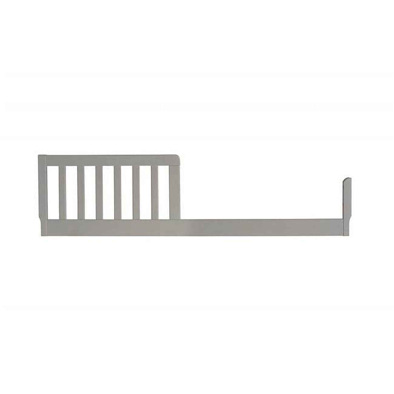 Gray Wooden Toddler Bed Guardrail for Crib Conversion