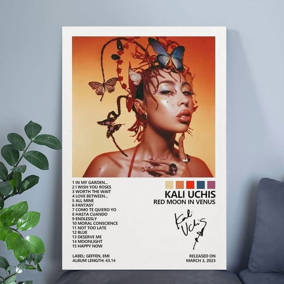 Kali Uchis Poster Red Moon in Venus Album Cover Poster Size 24''x36'' - Kiloa