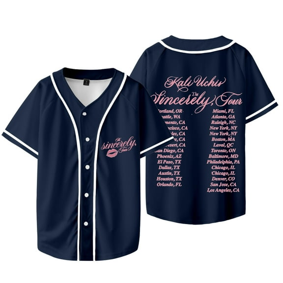 Kali Uchis The Sincerely Tour 2025 Baseball Jacket Tee Women Men V-neck Short Sleeve T-Shirts
