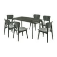 thumbnail image 1 of Kalia 7 Piece Wood Dining Set in Gray Finish with Gray Fabric, 1 of 6