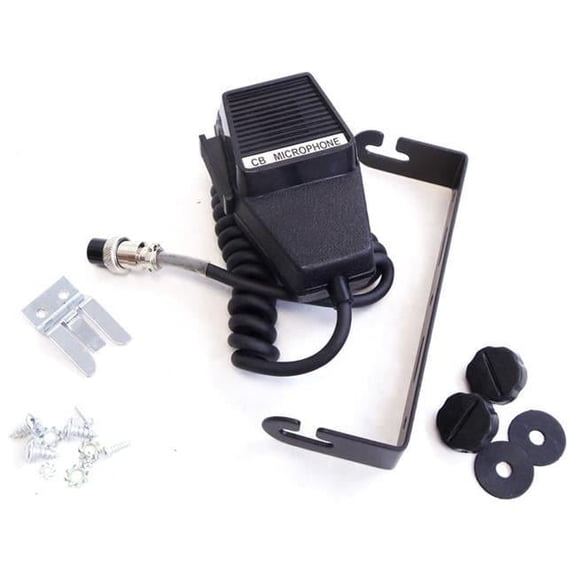 Kalibur M45BOX 6 in. 4 Pin Microphone, Slotted Mounting Bracket & 6 mm Side Knobs, Mic Clip & Hardware for Mcb45W-Fr - Black