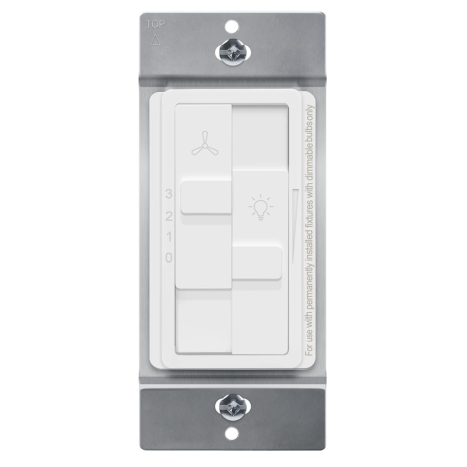 Kalide Combo Dimmer Switch With 3-Speed Fan Control For Dimmable 200W ...