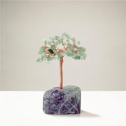 Kalifano K913F-AV 4 in. Aventurine Natural Gemstone Tree of Life with Fluorite Base