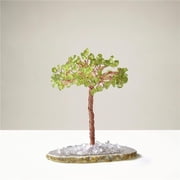 Kalifano K917A-PR 3.5 in. Peridot Natural Gemstone Tree of Life with Agate Base