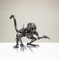 thumbnail image 1 of Kalifano RMS-700AA-N 6.5 in. Alien Crouched Inspired Recycled Metal Sculpture, 1 of 1