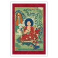 thumbnail image 1 of Kalika The Elder - One of the Sixteen Great Arhats (Buddhist Elders) - Vintage Tibetan Thangka Buddhist Painting - Tibet, 13th Century - Fine Art Matte Paper Print (Unframed) 30x44in, 1 of 4