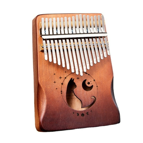 Kalimba 17 Keys Thumb Piano Finger Piano with Study Instruction and Tune Hammer
