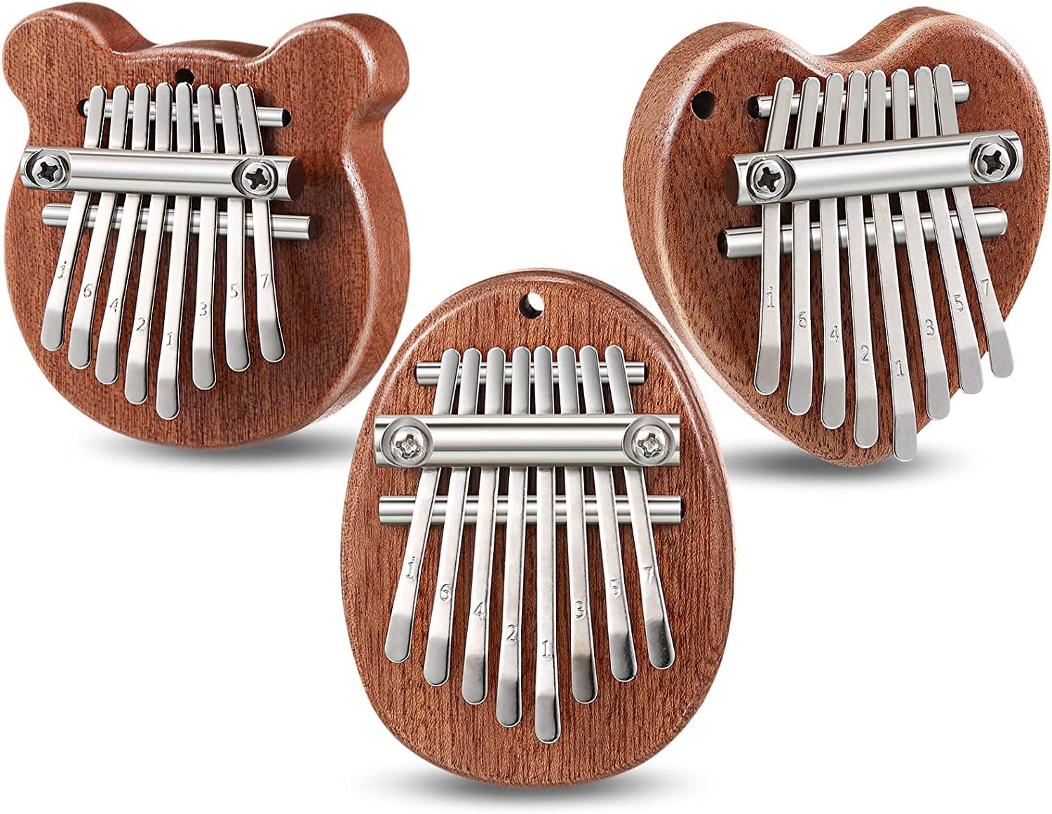 Kalimba 8 Key exquisite Finger Thumb Piano Marimba Musical good accessory Pendant Gif