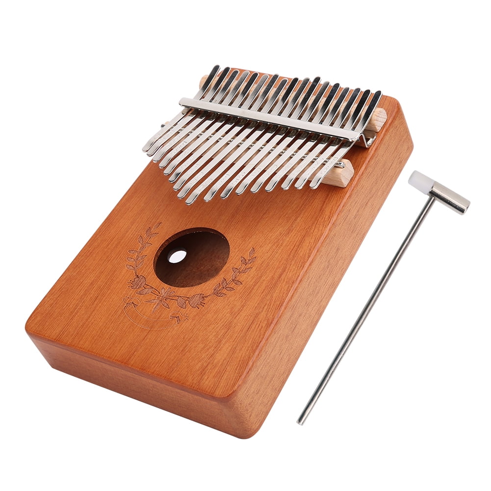 Kalimba, Handcraft Engraved Mineral Steel Key 17 Key Kalimba For Music