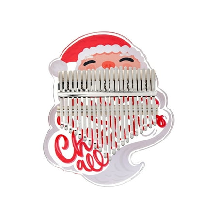 Kalimba Thumb Piano 21 Keys Santa Claus/Christmas Present Portable Musical Instrument Cartoon Cute Kalimba Thumb Piano Music Box for Beginners Interesting Party Travel Thumb Piano Instrument