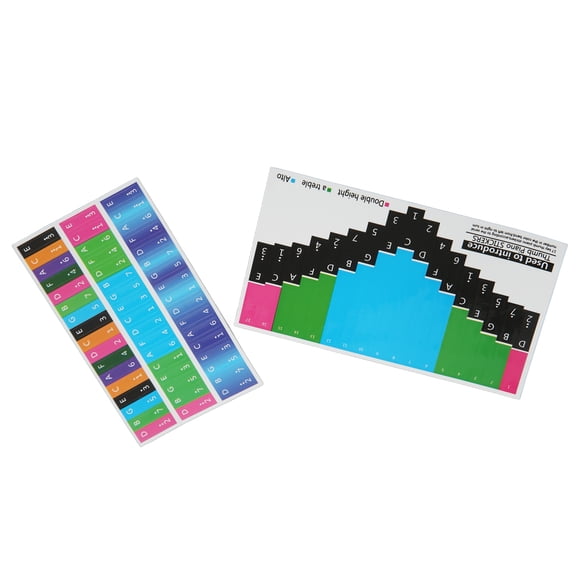 Kalimba Thumb Piano Key Stickers - Colorful Musical Note Decoration for Beginners