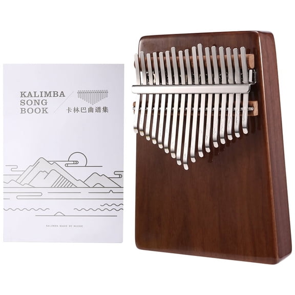 Kalimba Thumb Piano Portable 17-Note Walnut Thumb Piano with Open Holes Kalimba High Q y6687