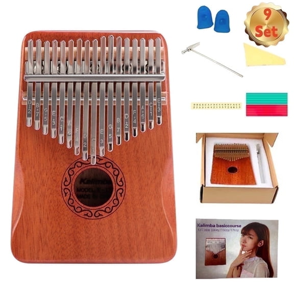 Kalimba Thumb Piano, Portable Finger Piano for Friend and Adults, Gift for Beginners, 17-Key, Wood
