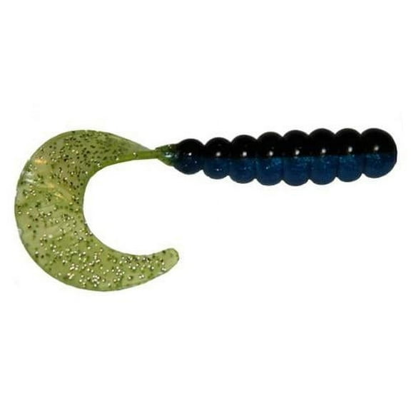 Kalin's Freshwater 2 in. Triple Threat Soft Plastics FIshing Grubs, Black Blue CT, River 10 ct