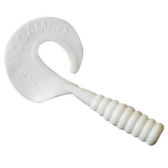 Kalin's Freshwater 6 in. Mogambo Soft Plastics Fishing Grub, White, Lakes Offshore, 10pk