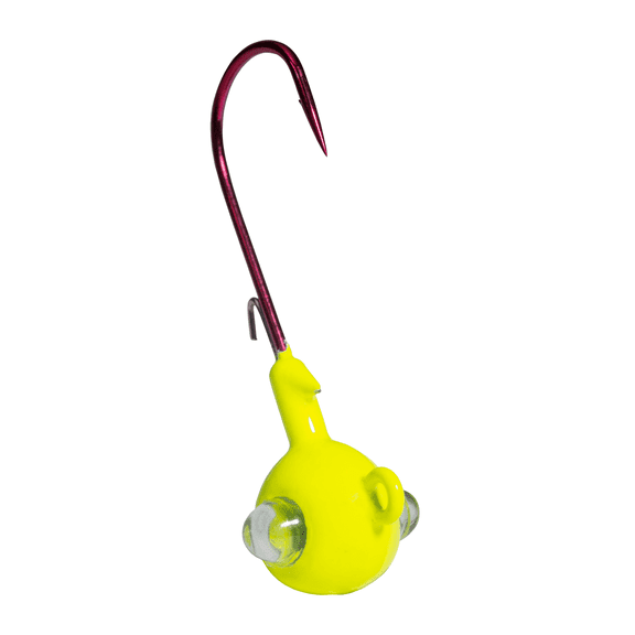 Kalin's Google Eye Rattlin Fishing Soft Plastics Lure Jig Chartreuse 1/8 oz. 3 Pack