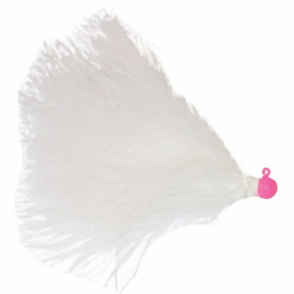 Kalin's Marabou Soft Plastic Fish Bait Jig, Pink White, 1/16 oz., Freshwater, Lake