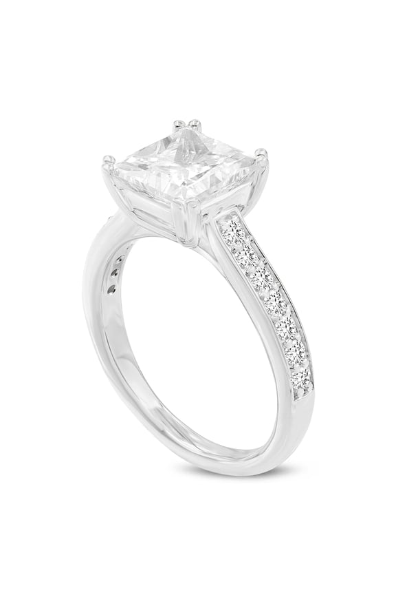 Kalina 14K White Gold Princess Cut Lab Grown Diamond Engagement Ring - 3 Ct