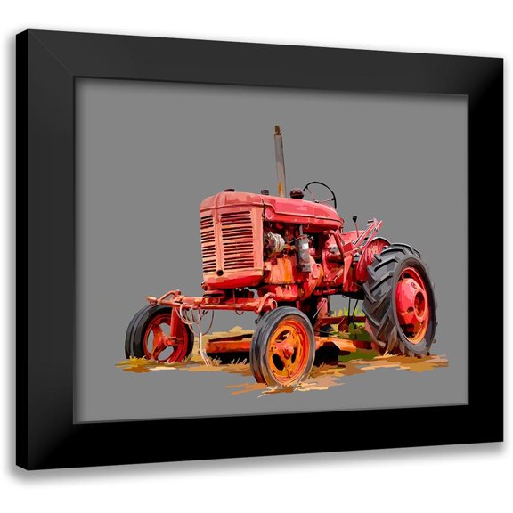 Kalina, Emily 14x12 Black Modern Framed Museum Art Print Titled - Vintage Tractor XIII