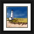 thumbnail image 1 of Kalina, Emily 15x15 Black Ornate Wood Framed with Double Matting Museum Art Print Titled - Lighthouse Scene V, 1 of 4