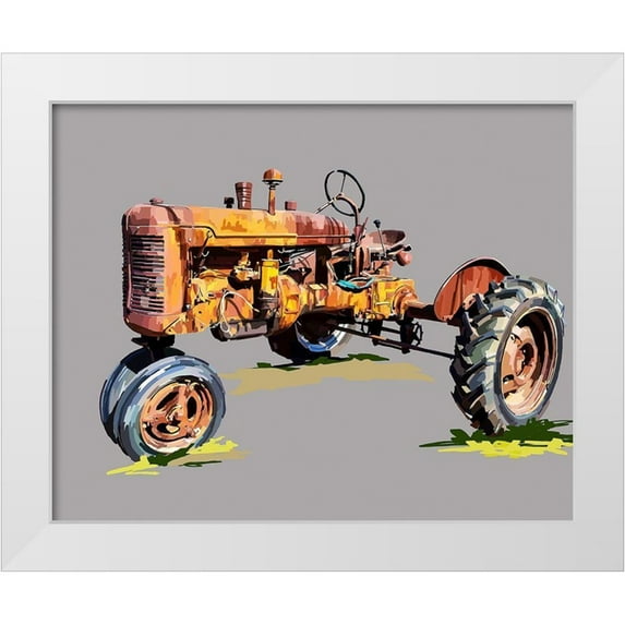 Kalina, Emily 18x15 White Modern Wood Framed Museum Art Print Titled - Vintage Tractor XVI